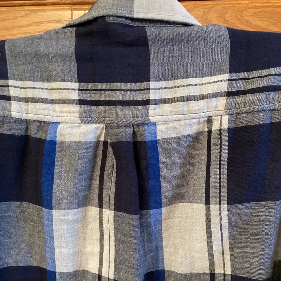 RUE SAINT PATRICK. Cotton checked Blue Black Grey & White. Size Medium Slim fit - Picture 6 of 6
